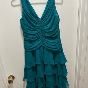 Elegant Teal Sleeveless Dress